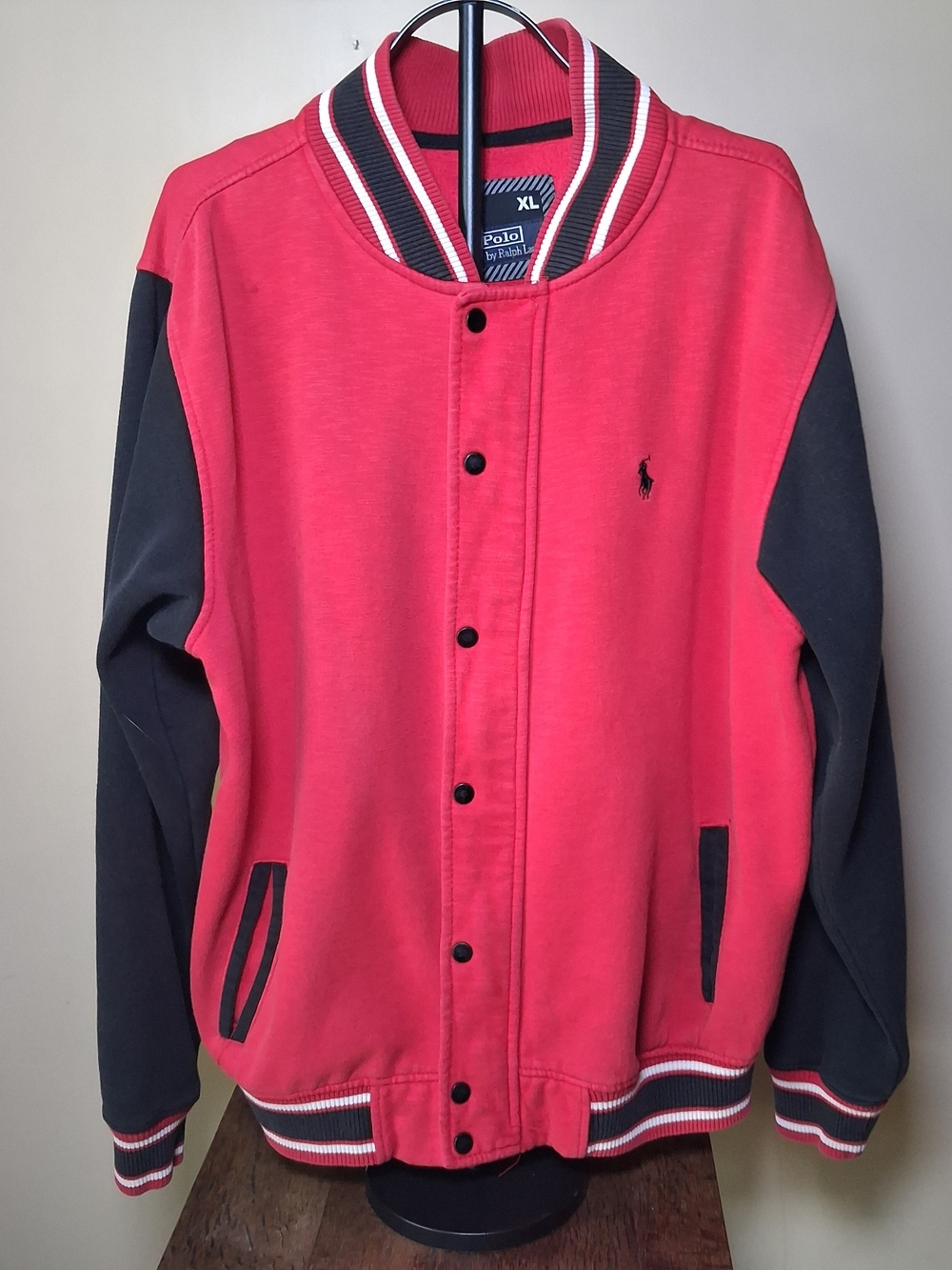 Polo By Ralph Lauren Men’s Baseball Varsity Jacket; Size XL